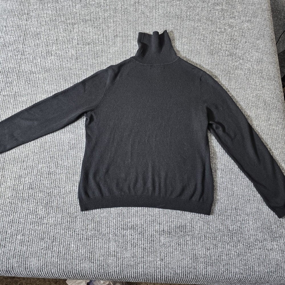 Lauren Ralph Lauren- Black Silk/Cashmere Turtleneck Sweater